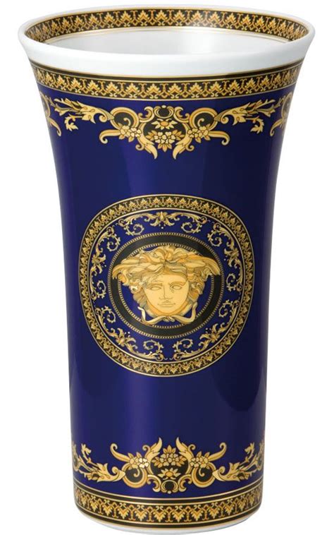 Versace Home Meets Vasenserie Medusa Blau Vase 26 cm 26026